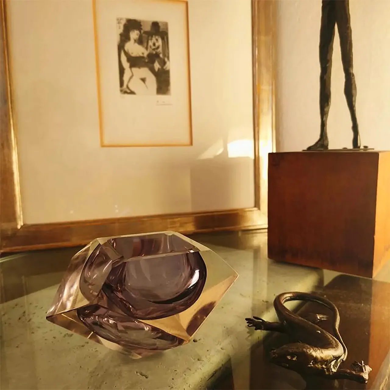 Posacenere in vetro di Murano di Flavio Poli per Seguso, anni '60 3