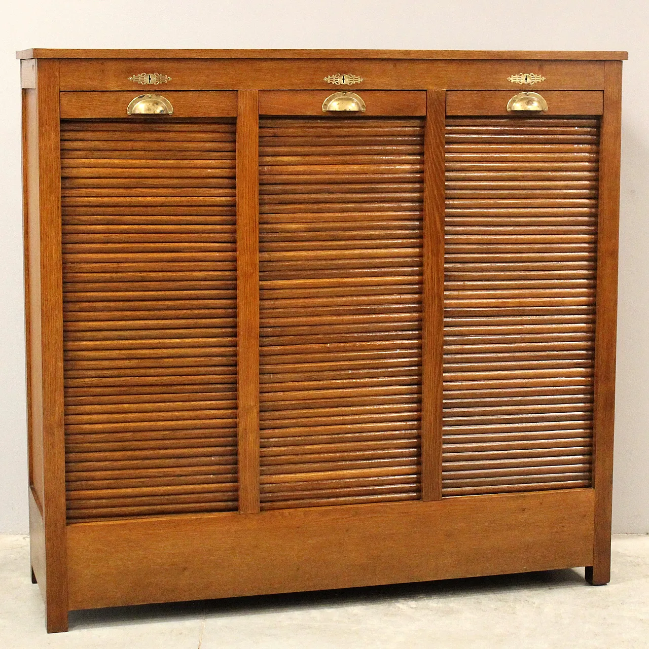 Classificatore serranda schedario archivio in rovere, primo '900 1