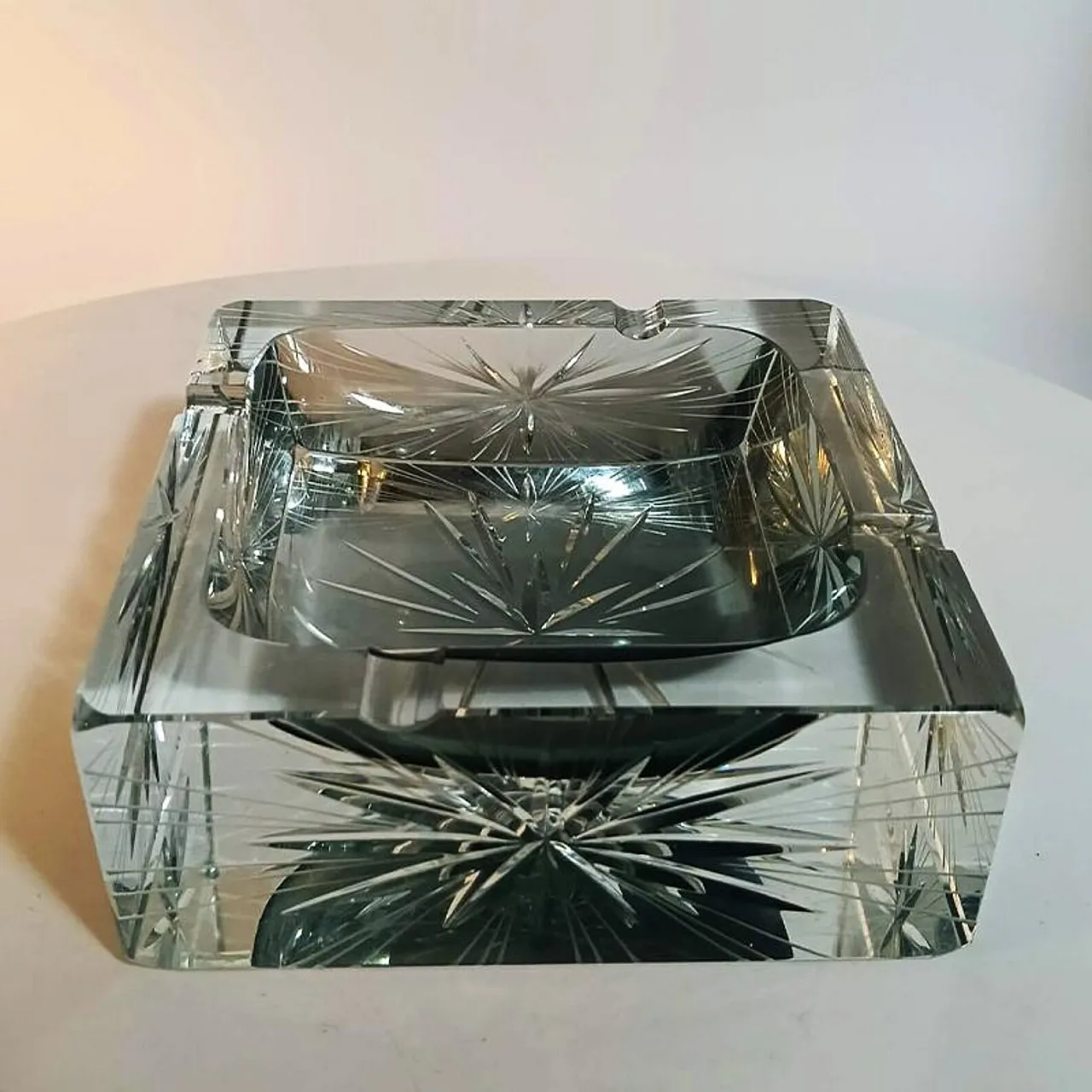 Square ashtray in Murano glass by Madruzzato, 1960s 1