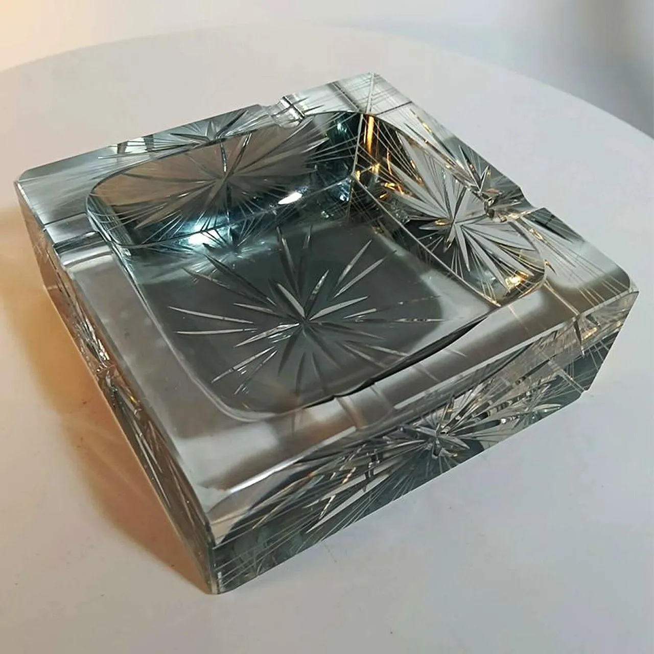 Square ashtray in Murano glass by Madruzzato, 1960s 3