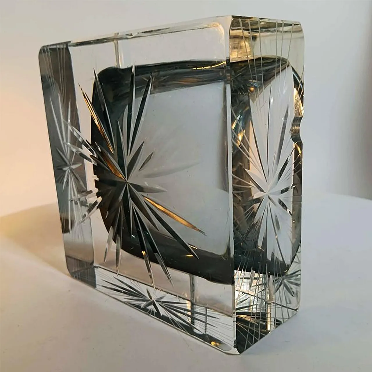 Square ashtray in Murano glass by Madruzzato, 1960s 5