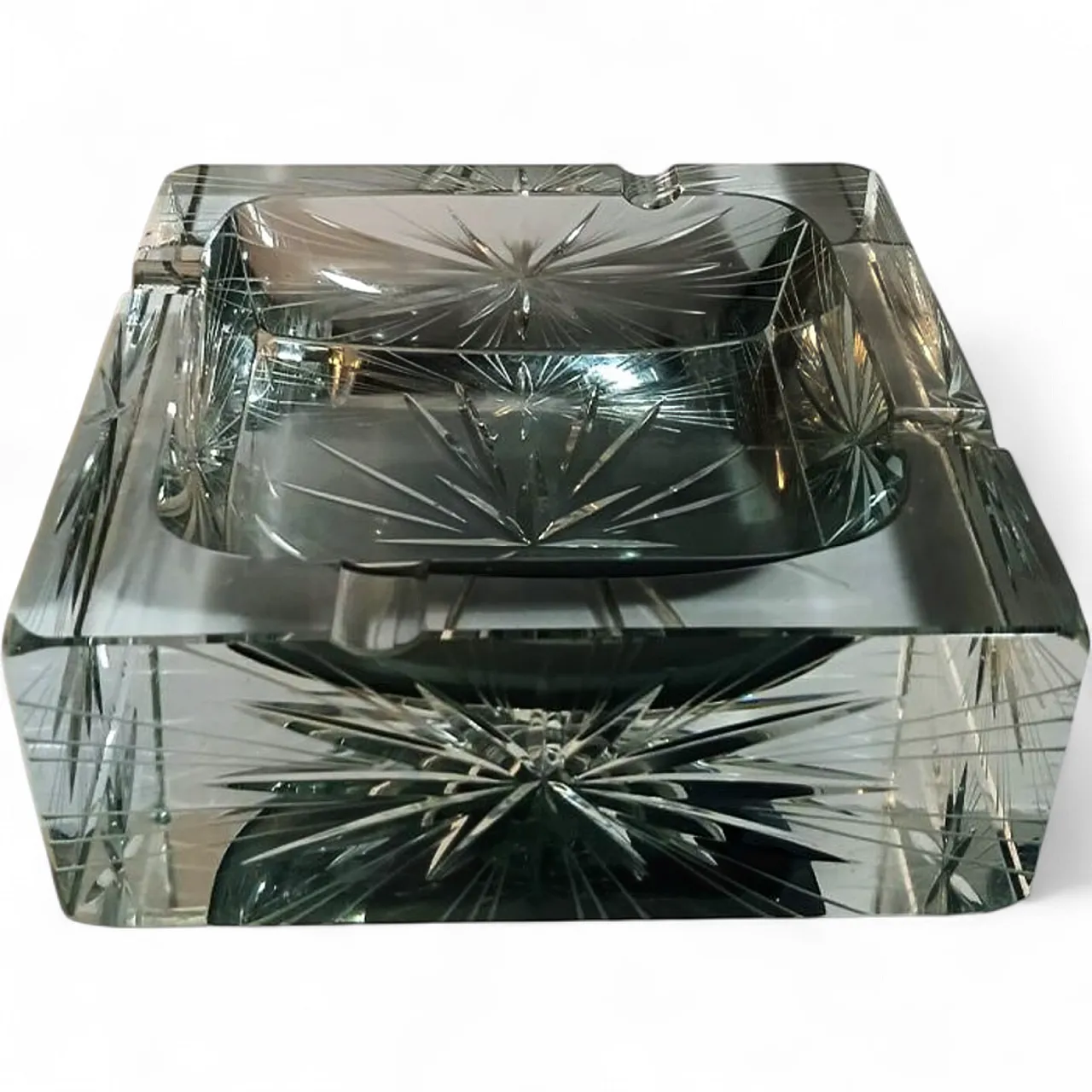 Square ashtray in Murano glass by Madruzzato, 1960s 6