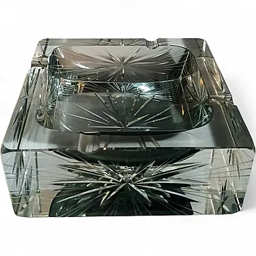 Square ashtray in Murano glass by Madruzzato, 1960s