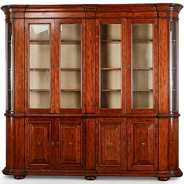 Walnut display case, 19th century