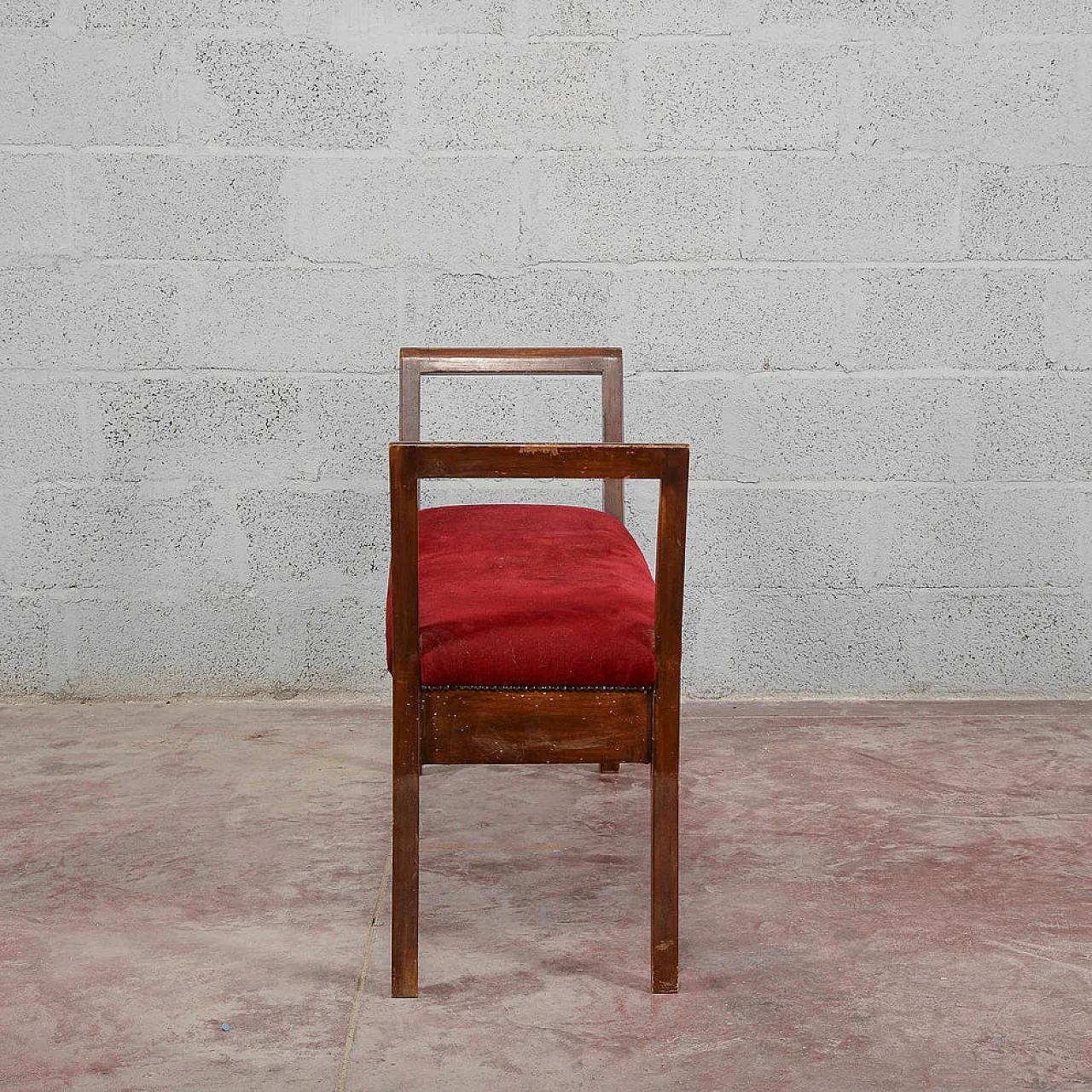 Small covered wooden bench, 20th century 4