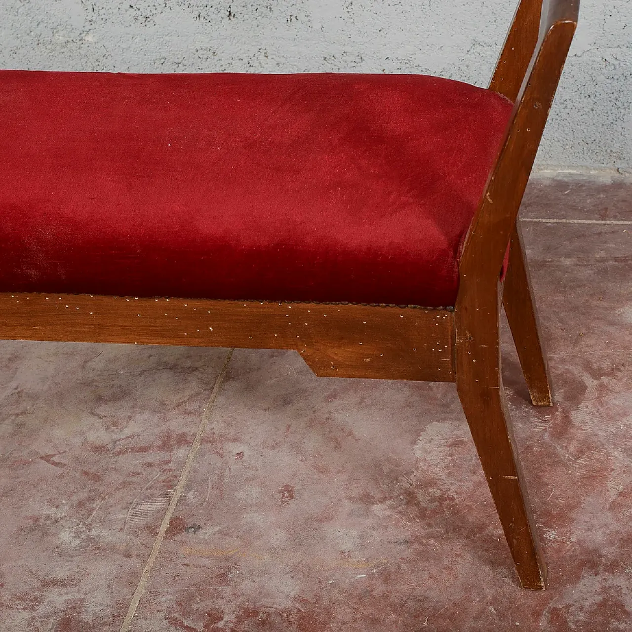 Small covered wooden bench, 20th century 8