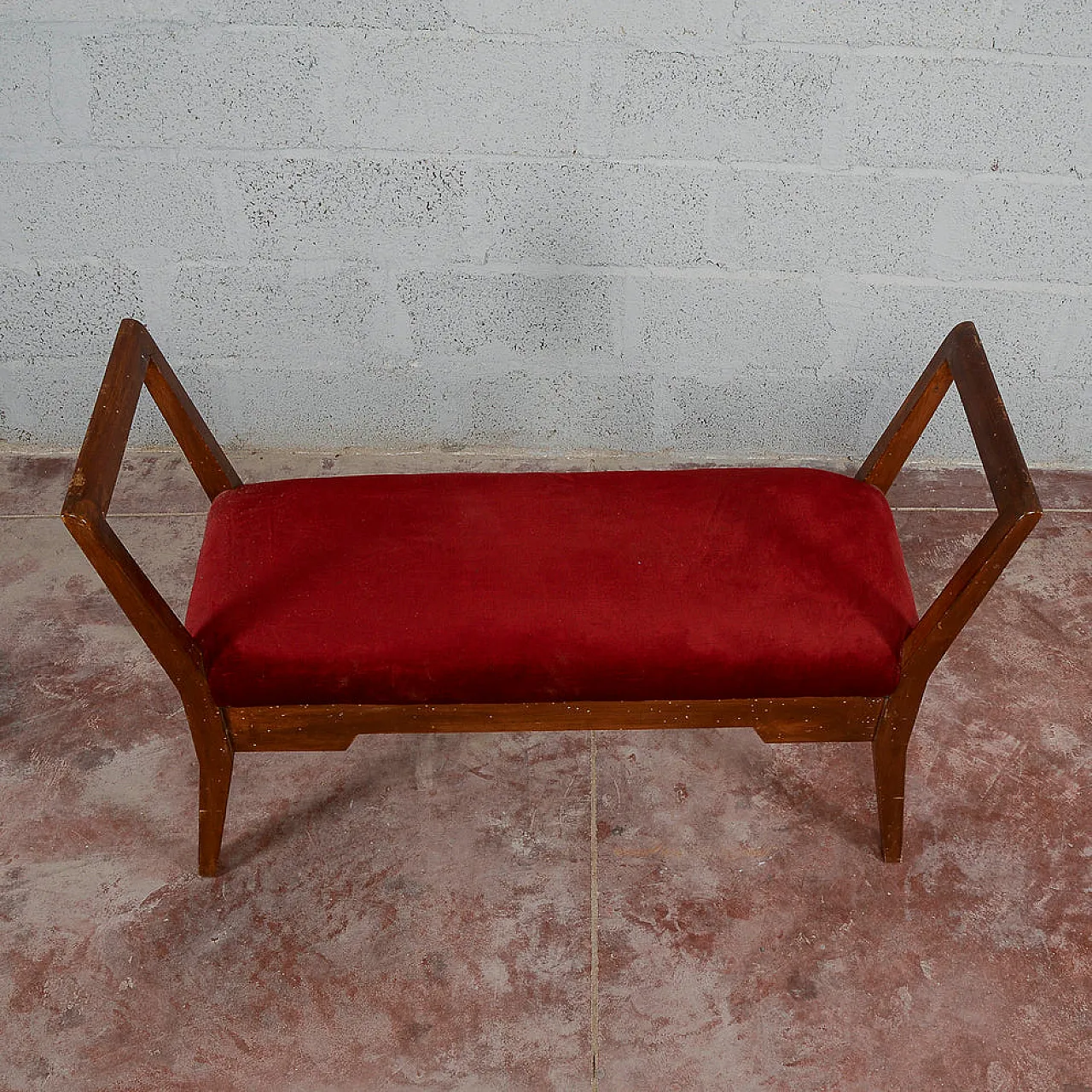 Small covered wooden bench, 20th century 9