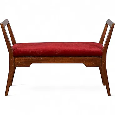 Small covered wooden bench, 20th century