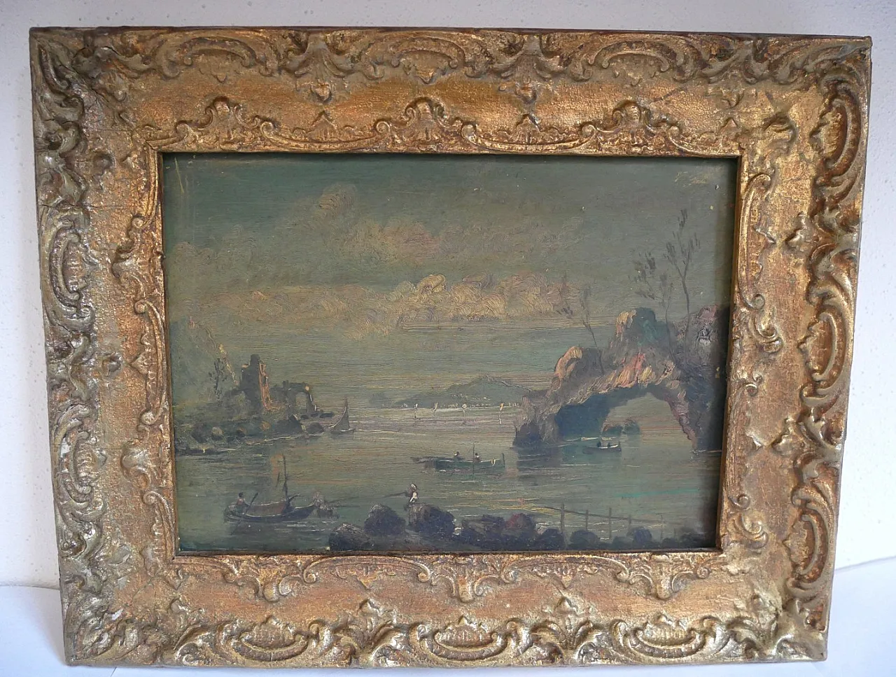 Paesaggio marino Dipinto ad olio, '800 1