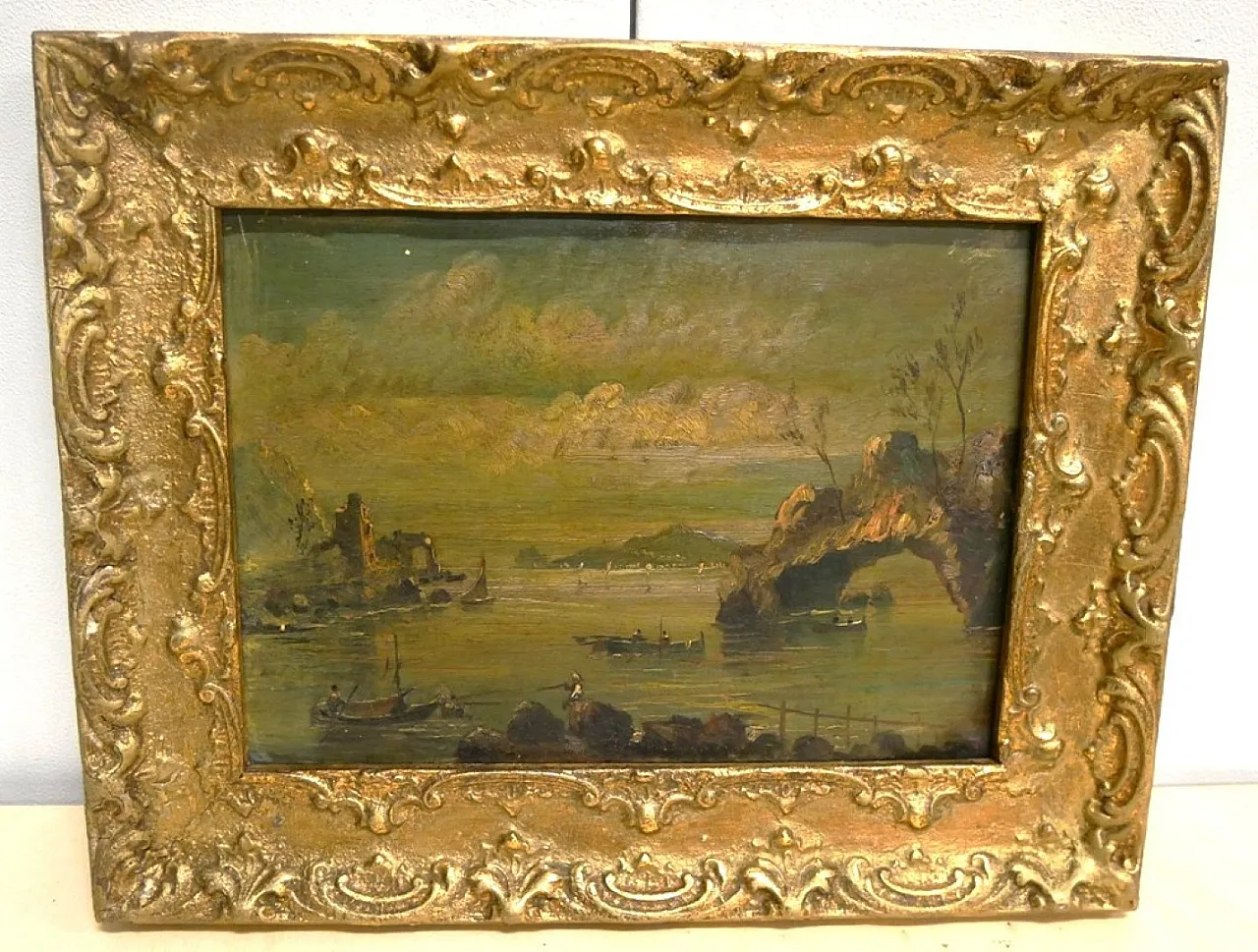Paesaggio marino Dipinto ad olio, '800 2