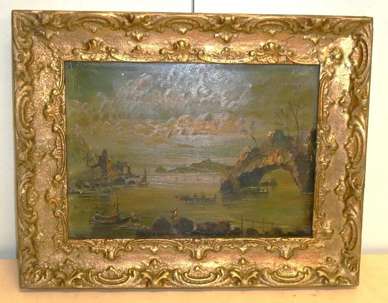 Paesaggio marino Dipinto ad olio, '800 3