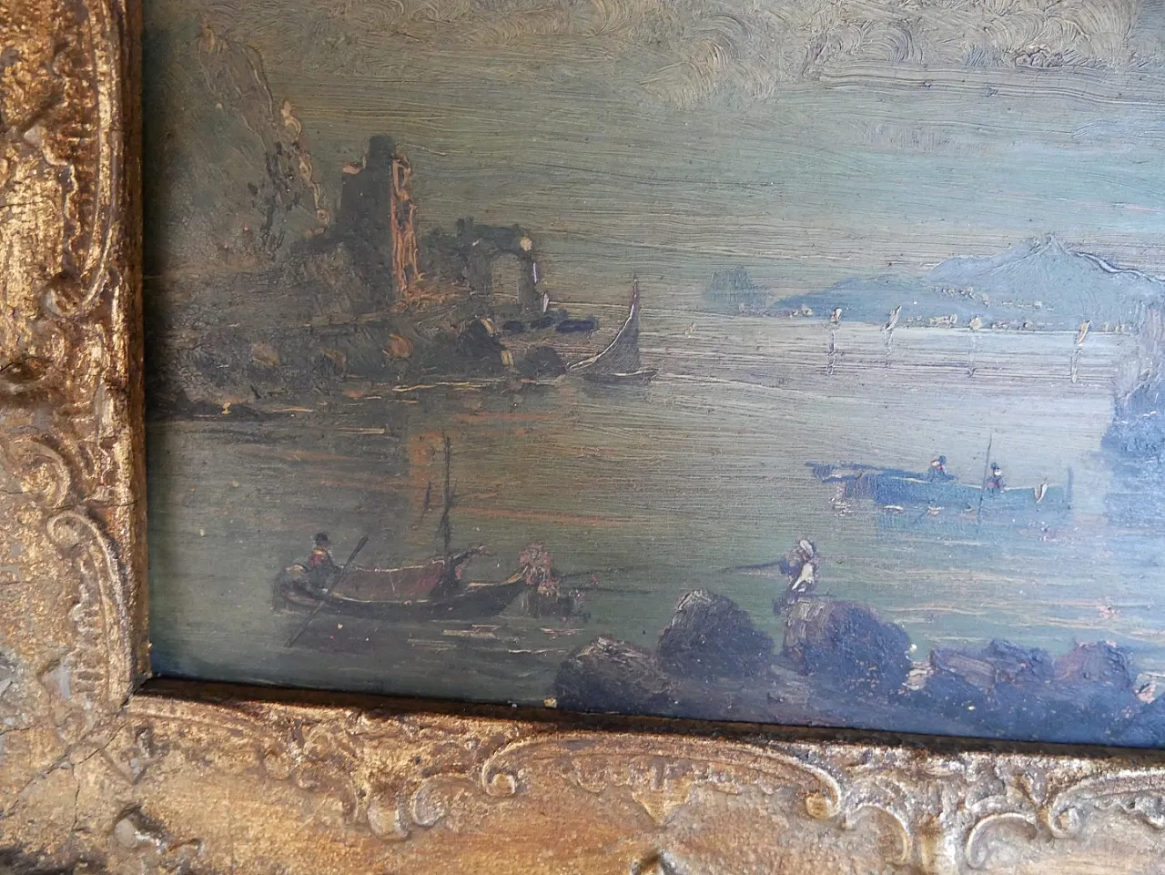 Paesaggio marino Dipinto ad olio, '800 7
