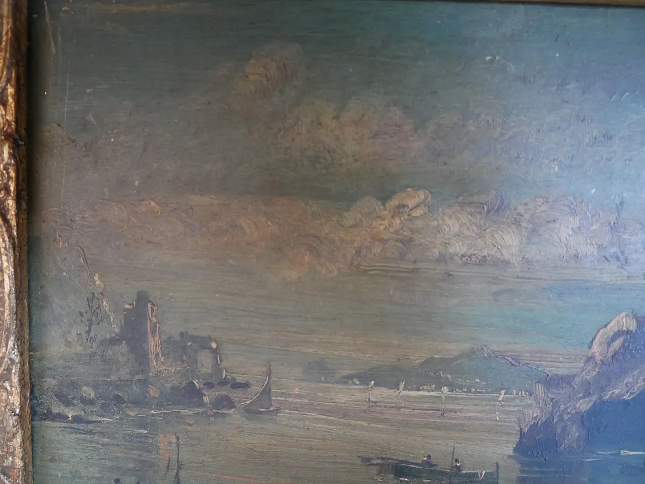 Paesaggio marino Dipinto ad olio, '800 8