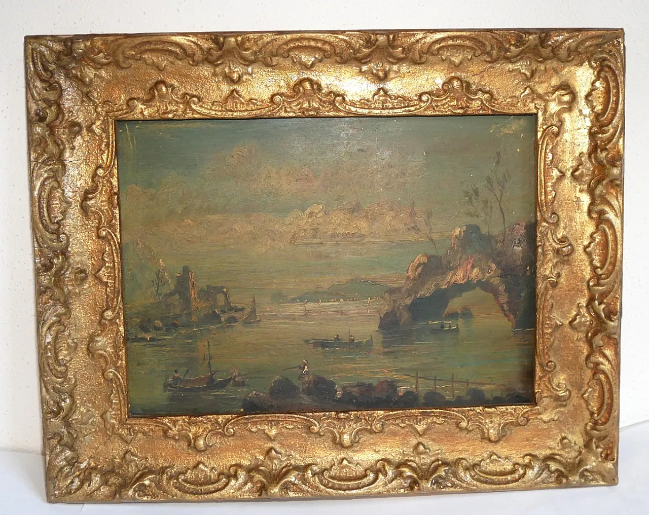 Paesaggio marino Dipinto ad olio, '800 9