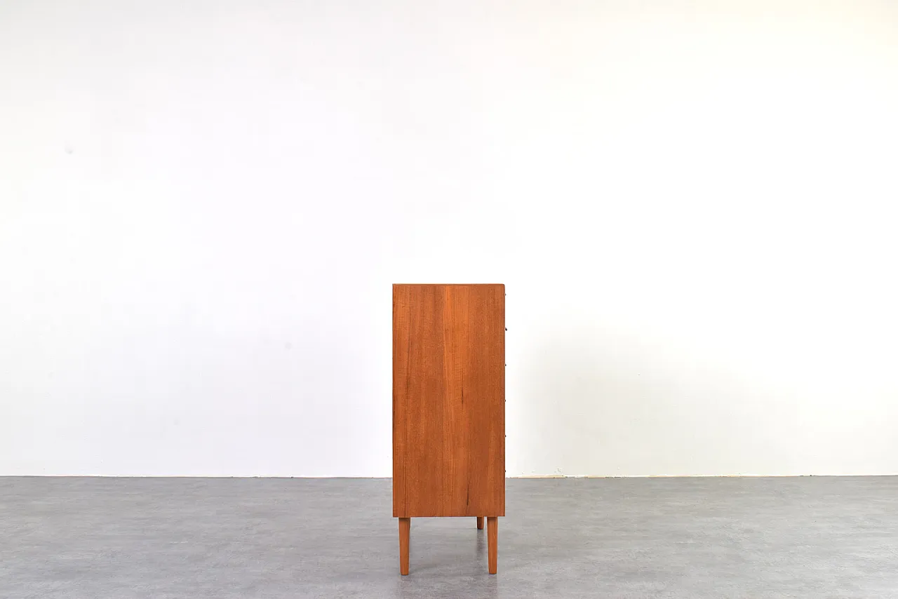 Cassettiera Mid-Century Op-Art in teak dipinta a mano, anni '60. 6