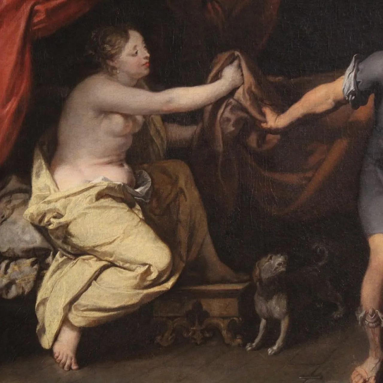 French painting, Joseph and his wife Putiphar, 17th century 2