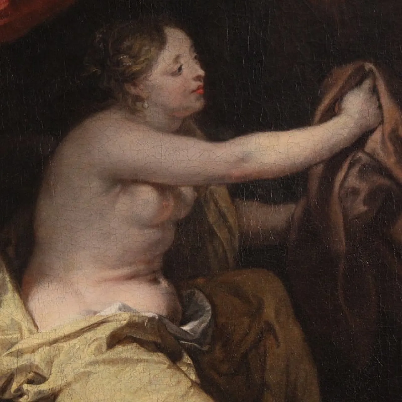 French painting, Joseph and his wife Putiphar, 17th century 4