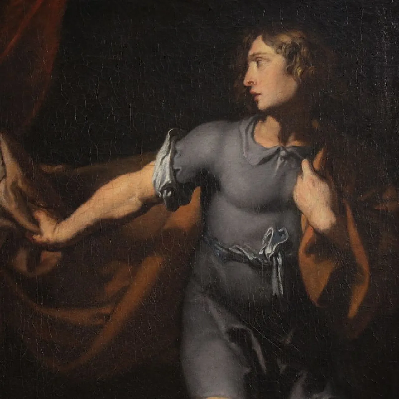 French painting, Joseph and his wife Putiphar, 17th century 5