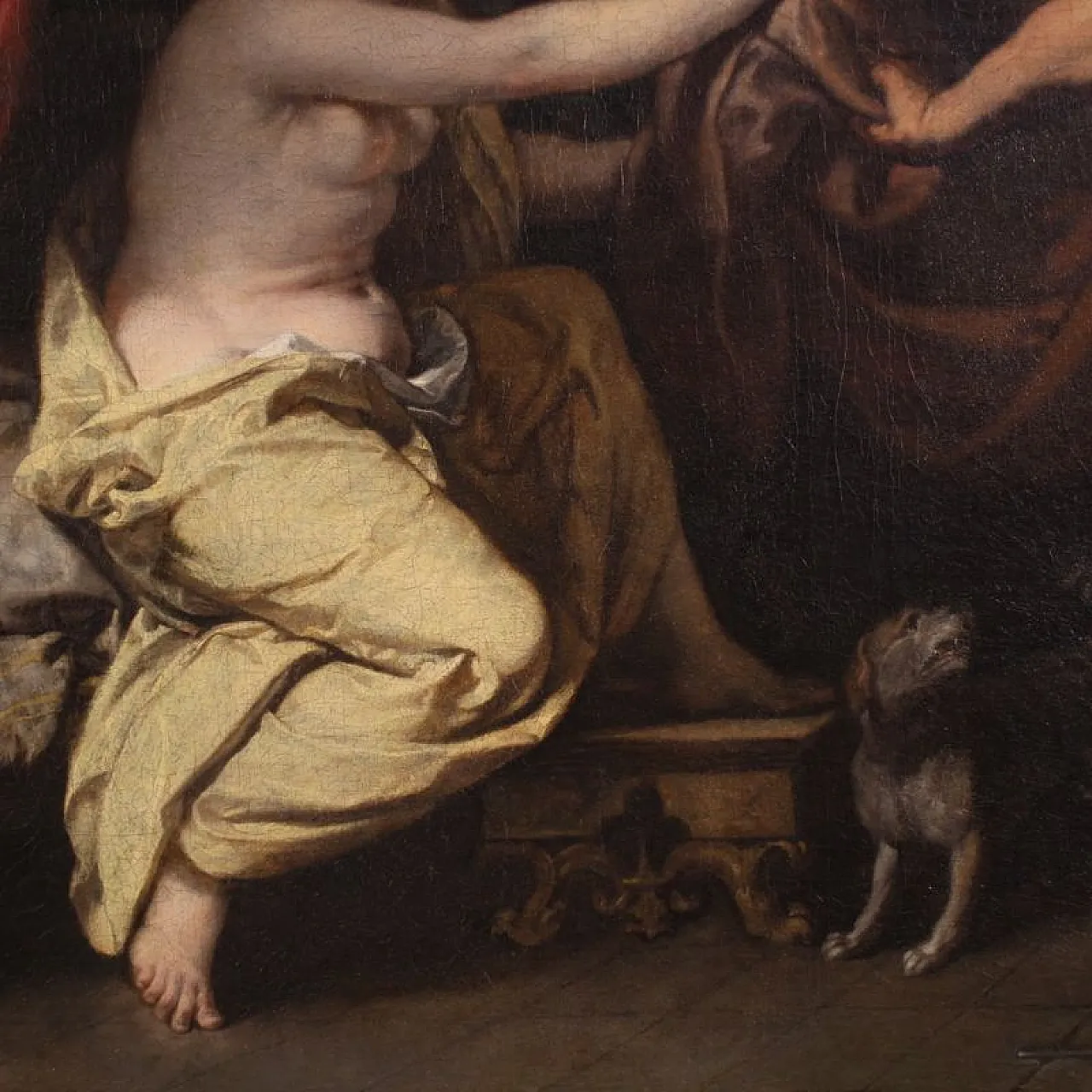 French painting, Joseph and his wife Putiphar, 17th century 7