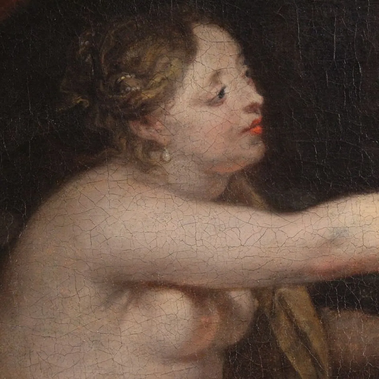 French painting, Joseph and his wife Putiphar, 17th century 11