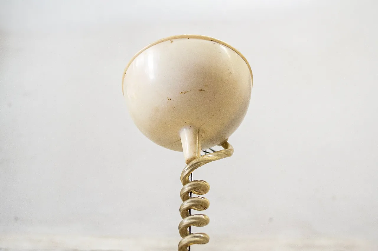 Yellow Murano glass floral pendant light from Leucos, 1970s 5