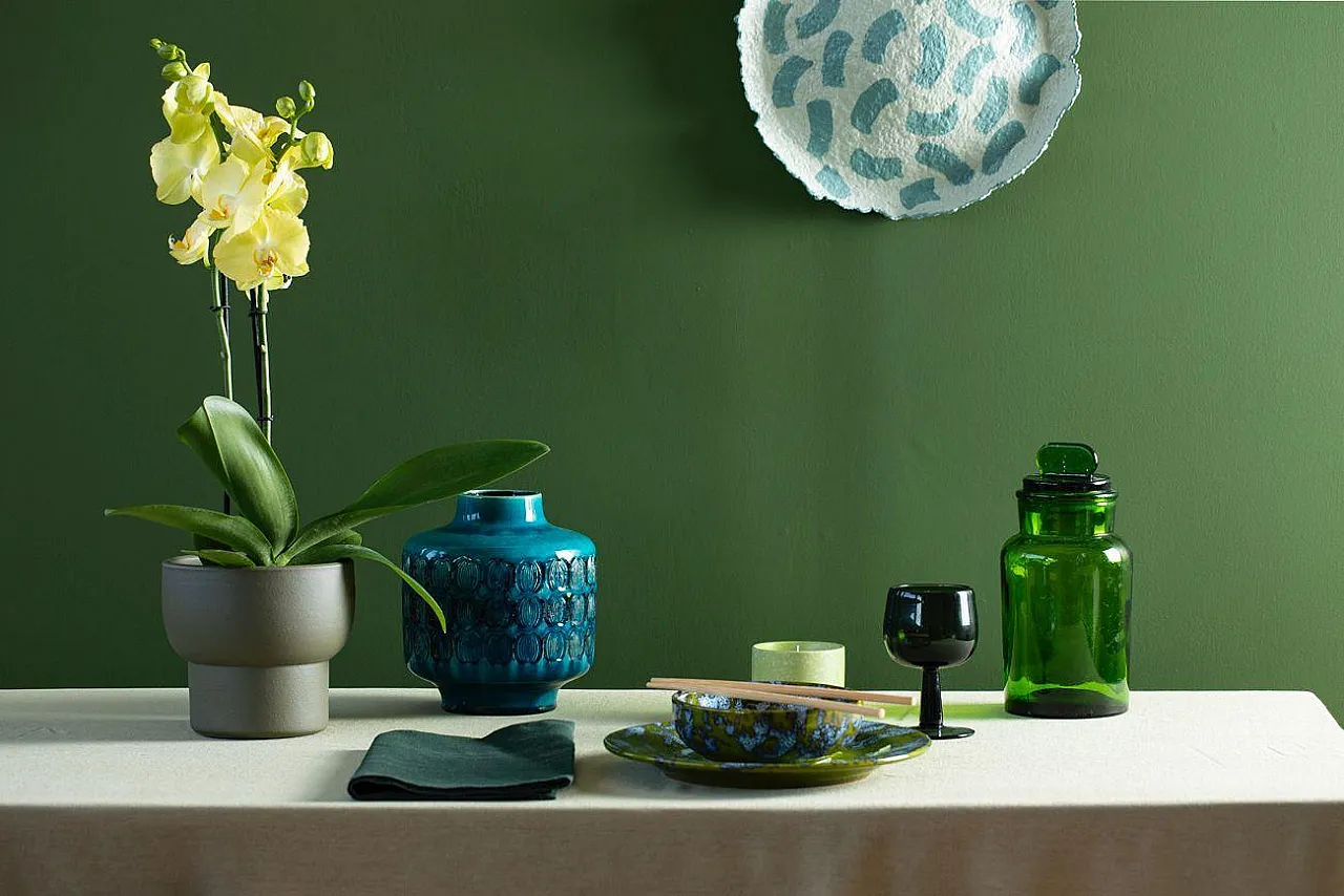 Turquoise glazed ceramic vase, 1970s 7