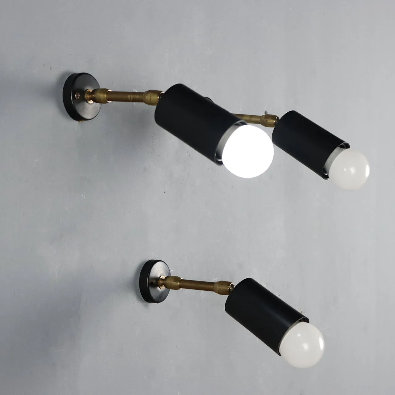 3 Lampade da parete, anni '60 3
