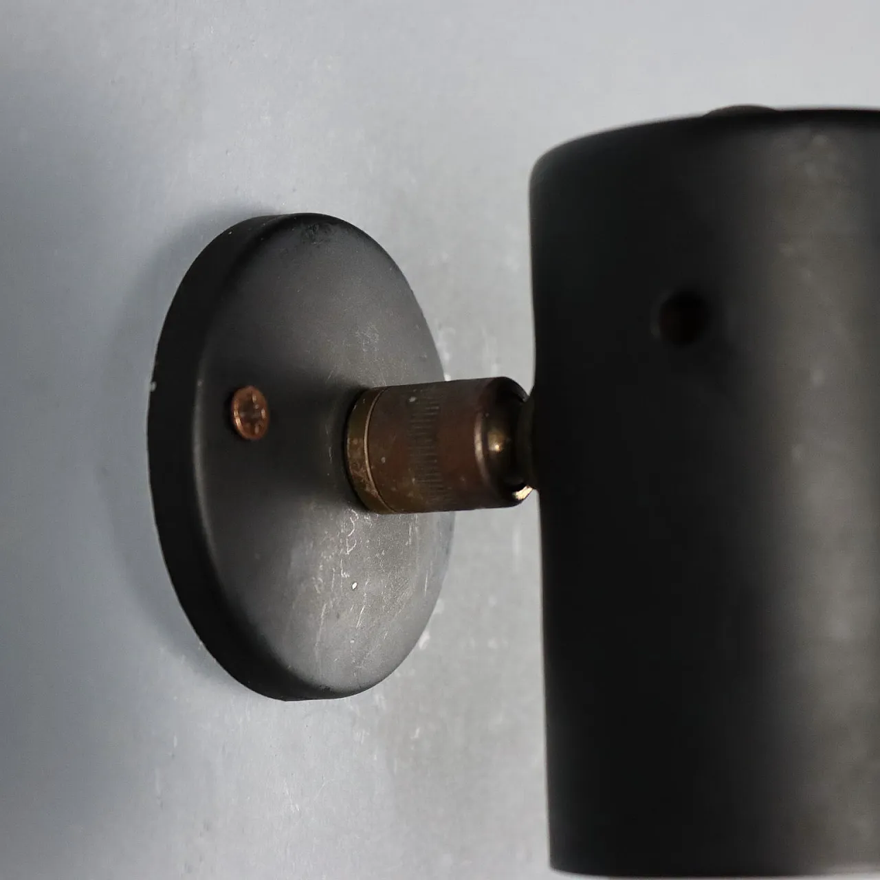 4 Lampade orientabili in metallo nero, anni '60 4