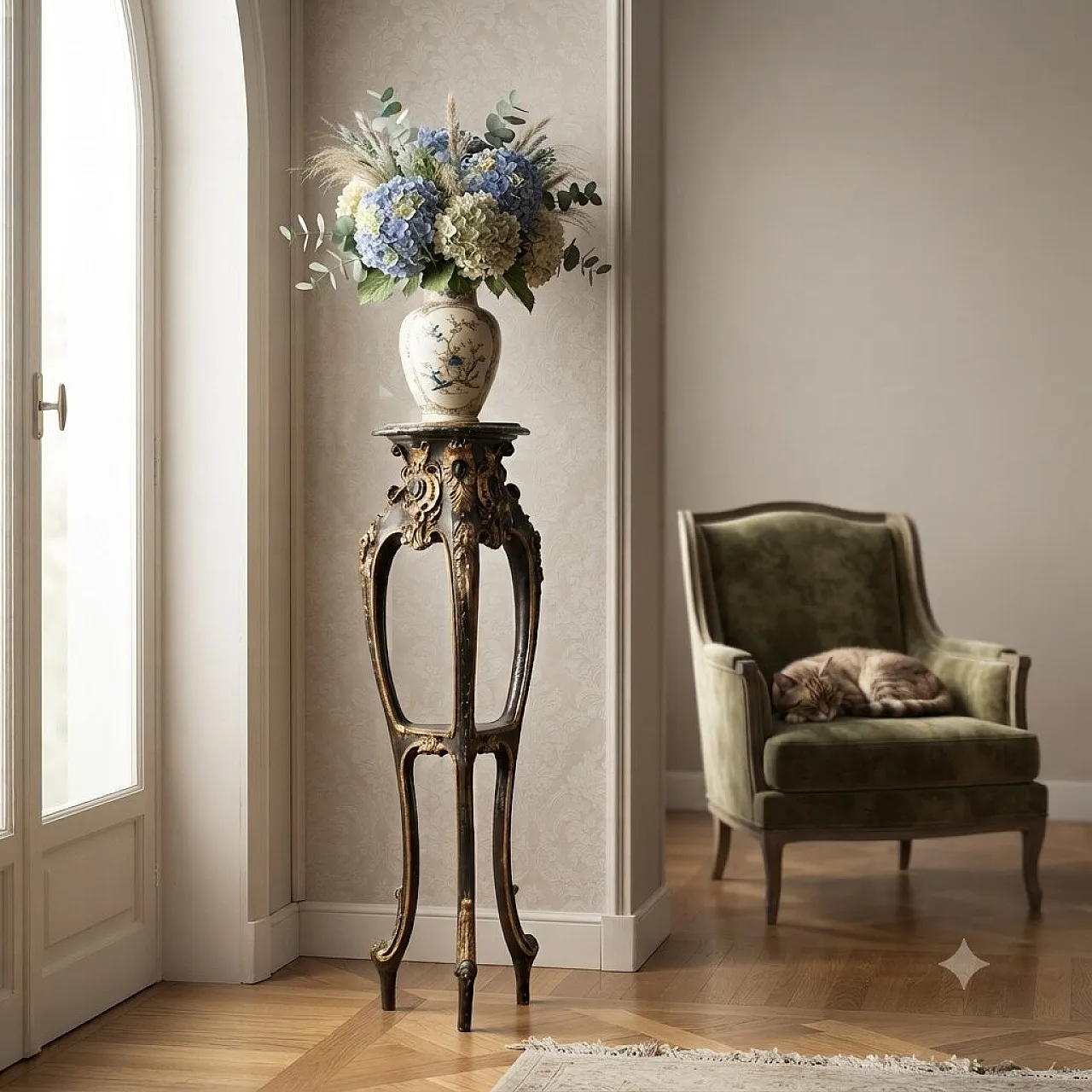 Vase holder in Baroque style, early 20th century 2