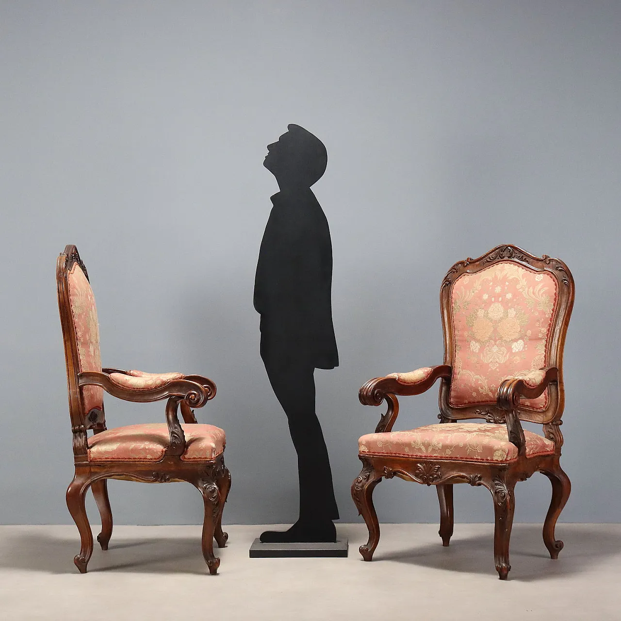 Pair of Louis Philippe armchairs in walnut, 19th century 3