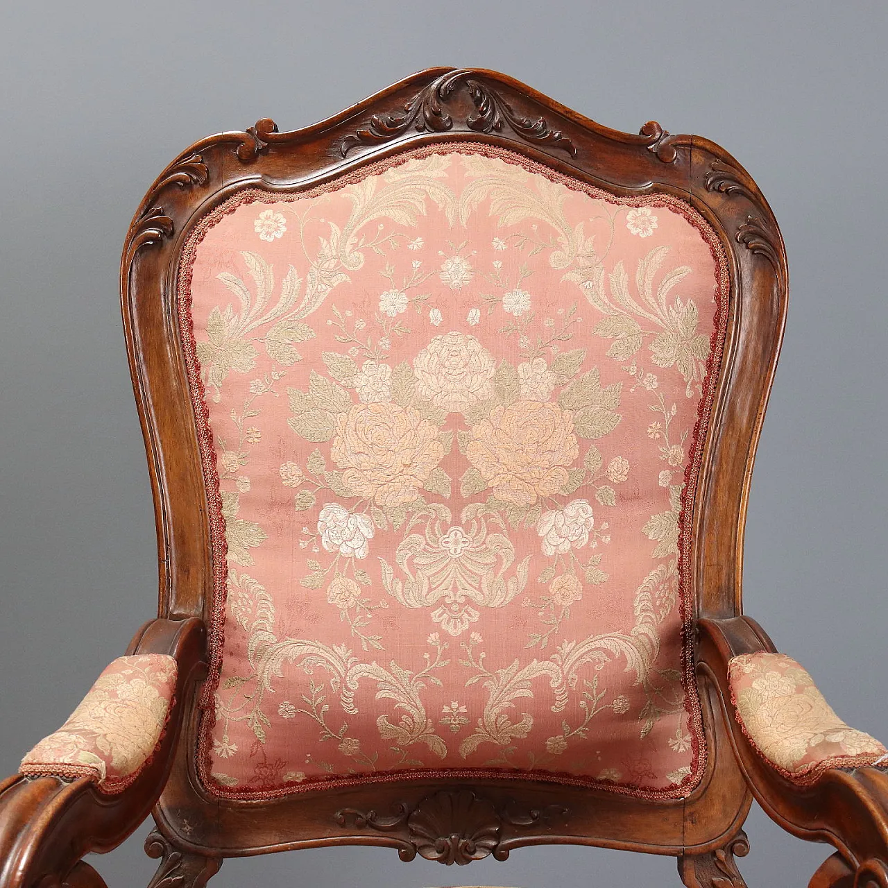 Pair of Louis Philippe armchairs in walnut, 19th century 4