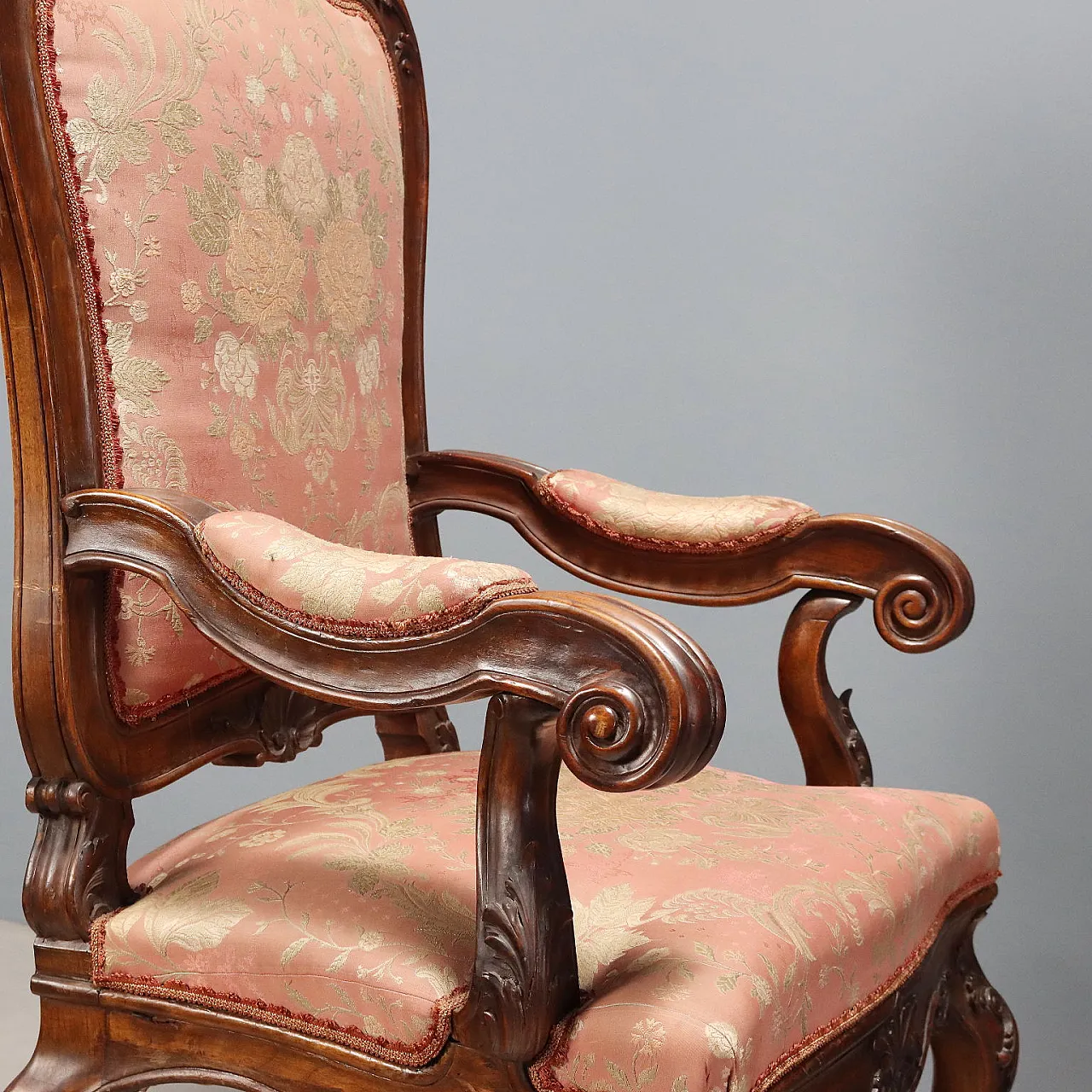 Pair of Louis Philippe armchairs in walnut, 19th century 5