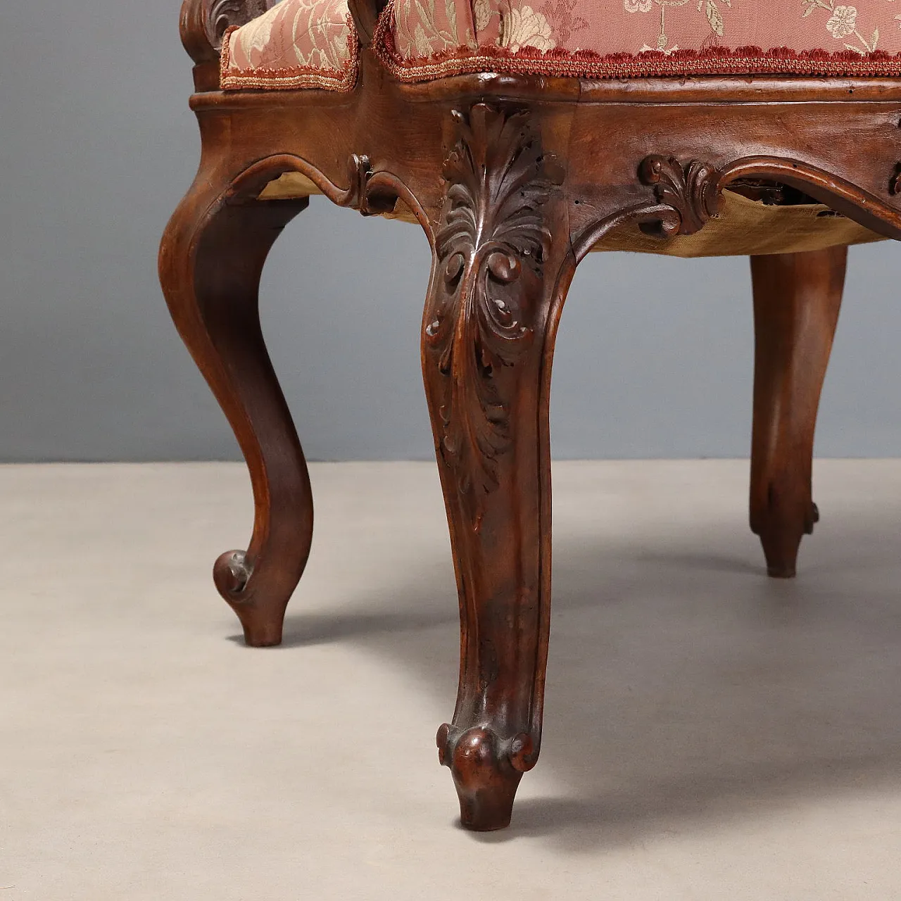 Pair of Louis Philippe armchairs in walnut, 19th century 7