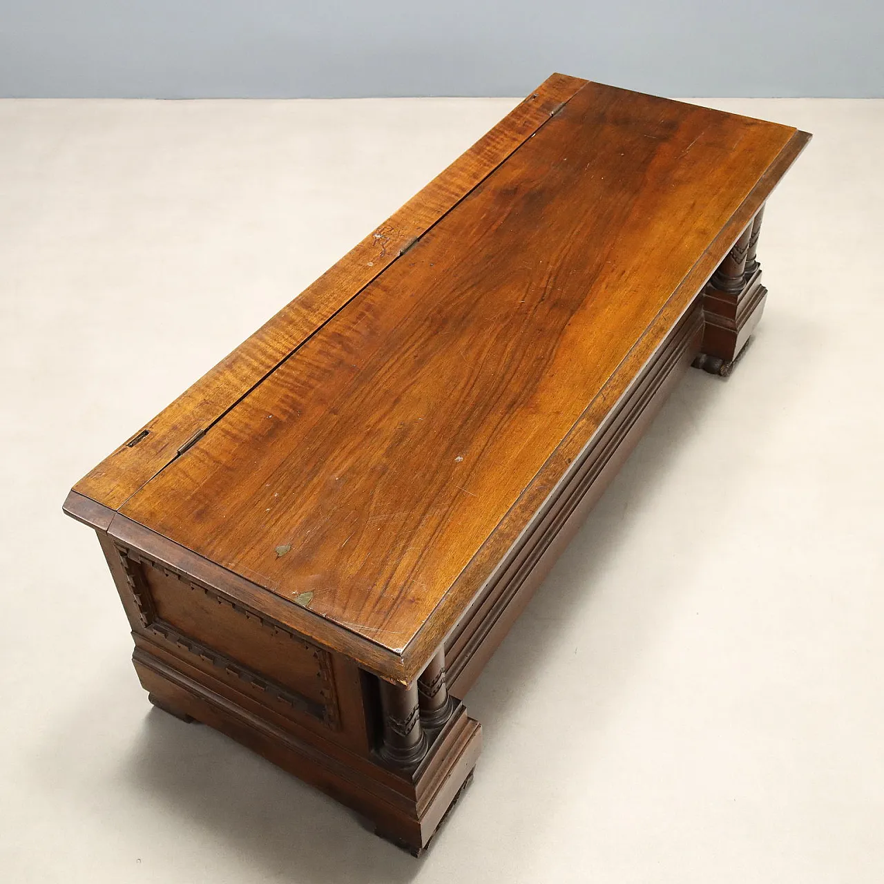 Carved walnut chest, mid-20th century 9