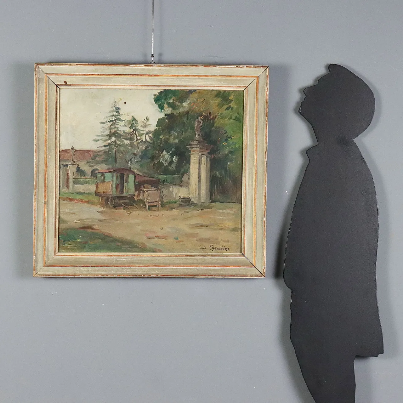 Villa Entrance and Caravan by Carlo Cherubini, 20th century 2