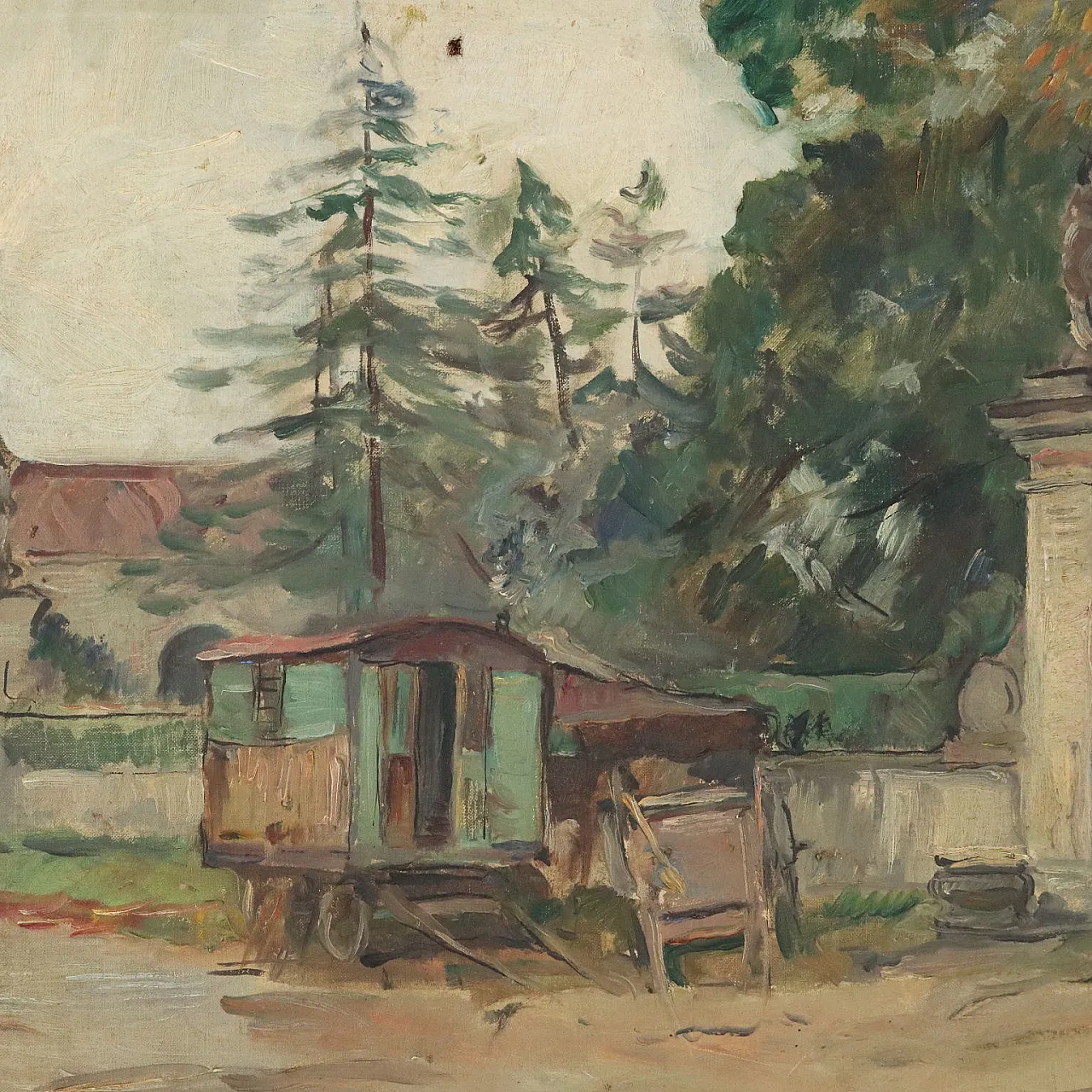 Villa Entrance and Caravan by Carlo Cherubini, 20th century 3