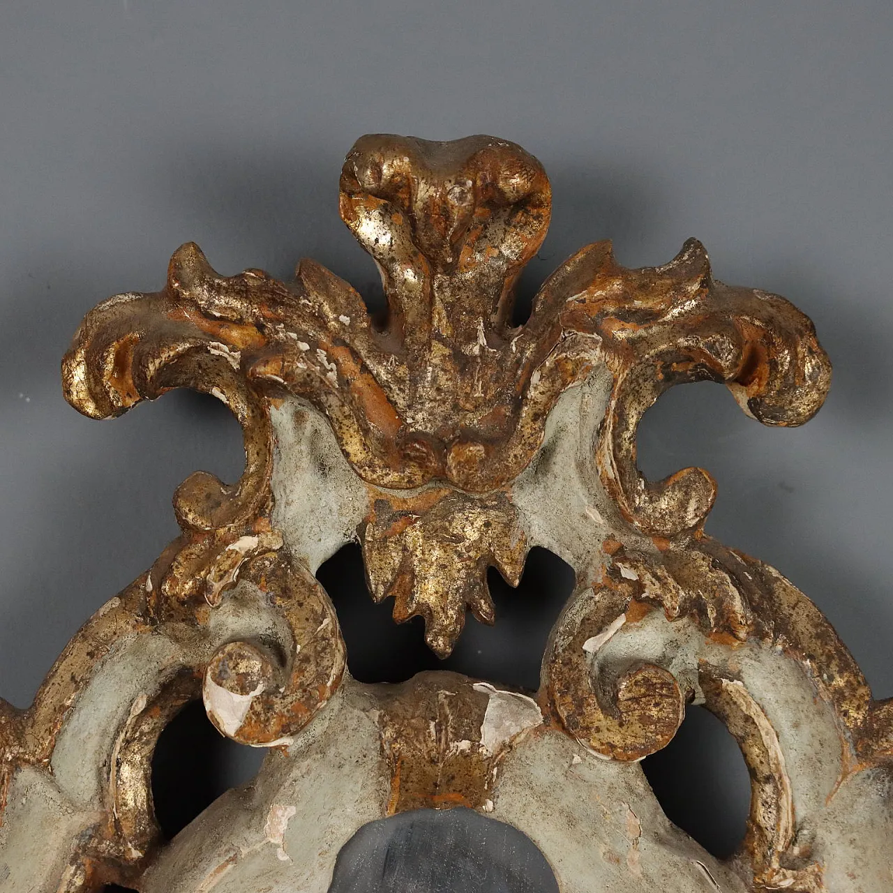 Model of Shelf with carved wooden mirror, 19th century 4