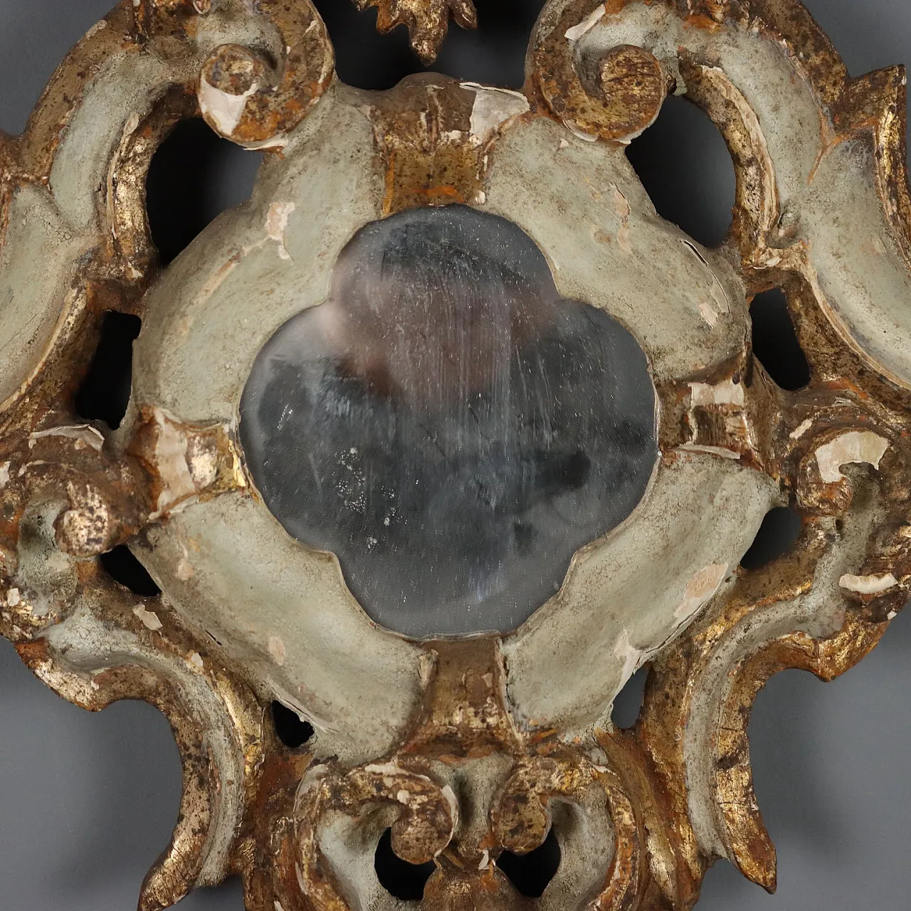 Model of Shelf with carved wooden mirror, 19th century 6