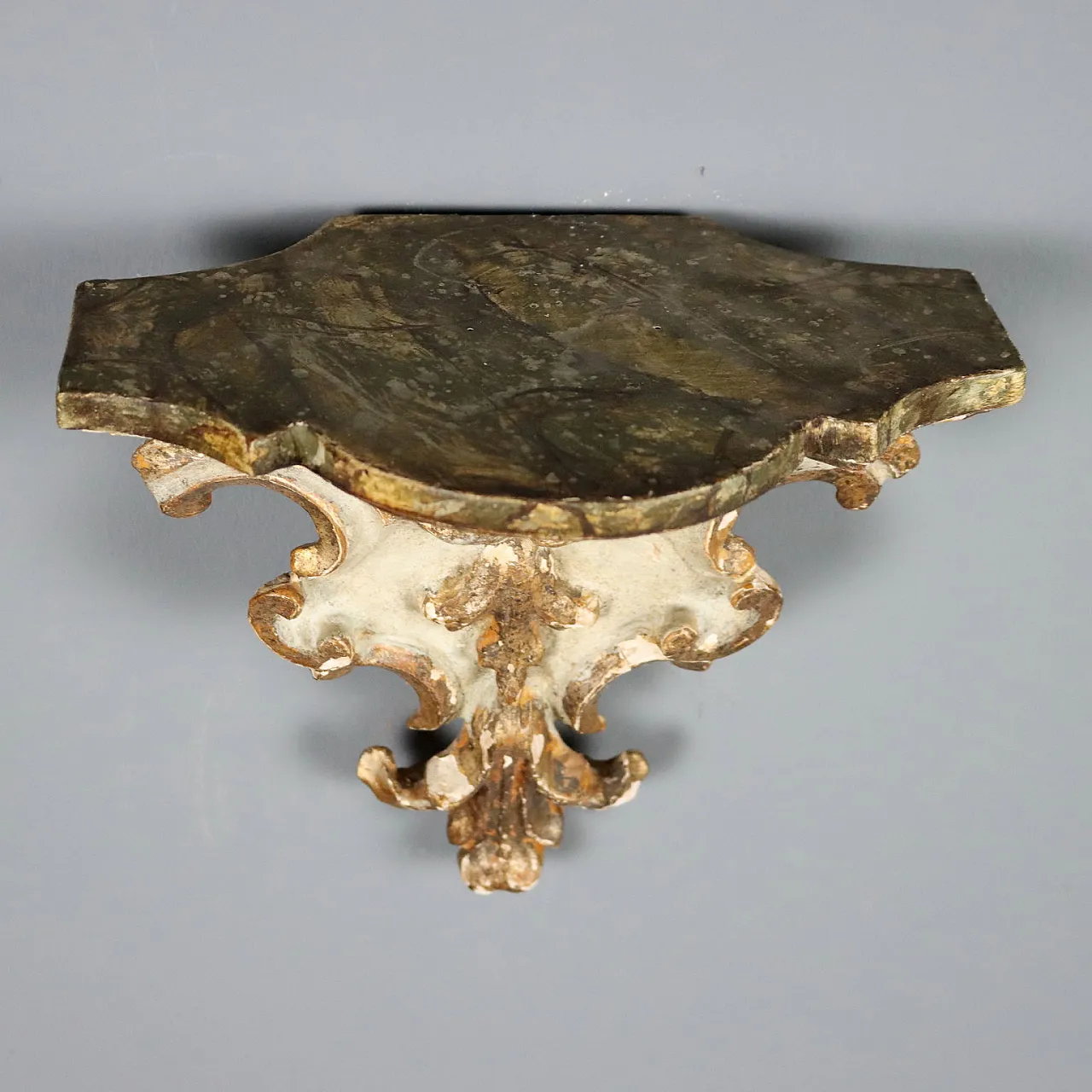 Model of Shelf with carved wooden mirror, 19th century 9
