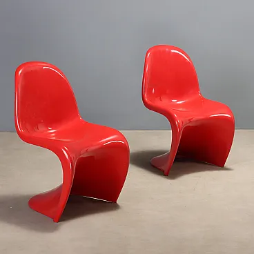 Pair of Panton chairs by Verner Panton for Vitra, 1970s