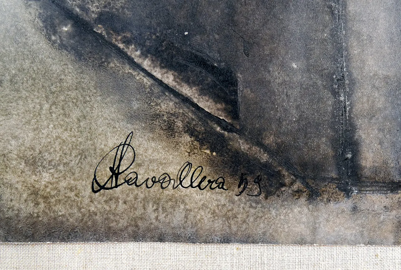 Opera astratta, acquarello su carta di Araldo CAVALLERA, anni '50 6