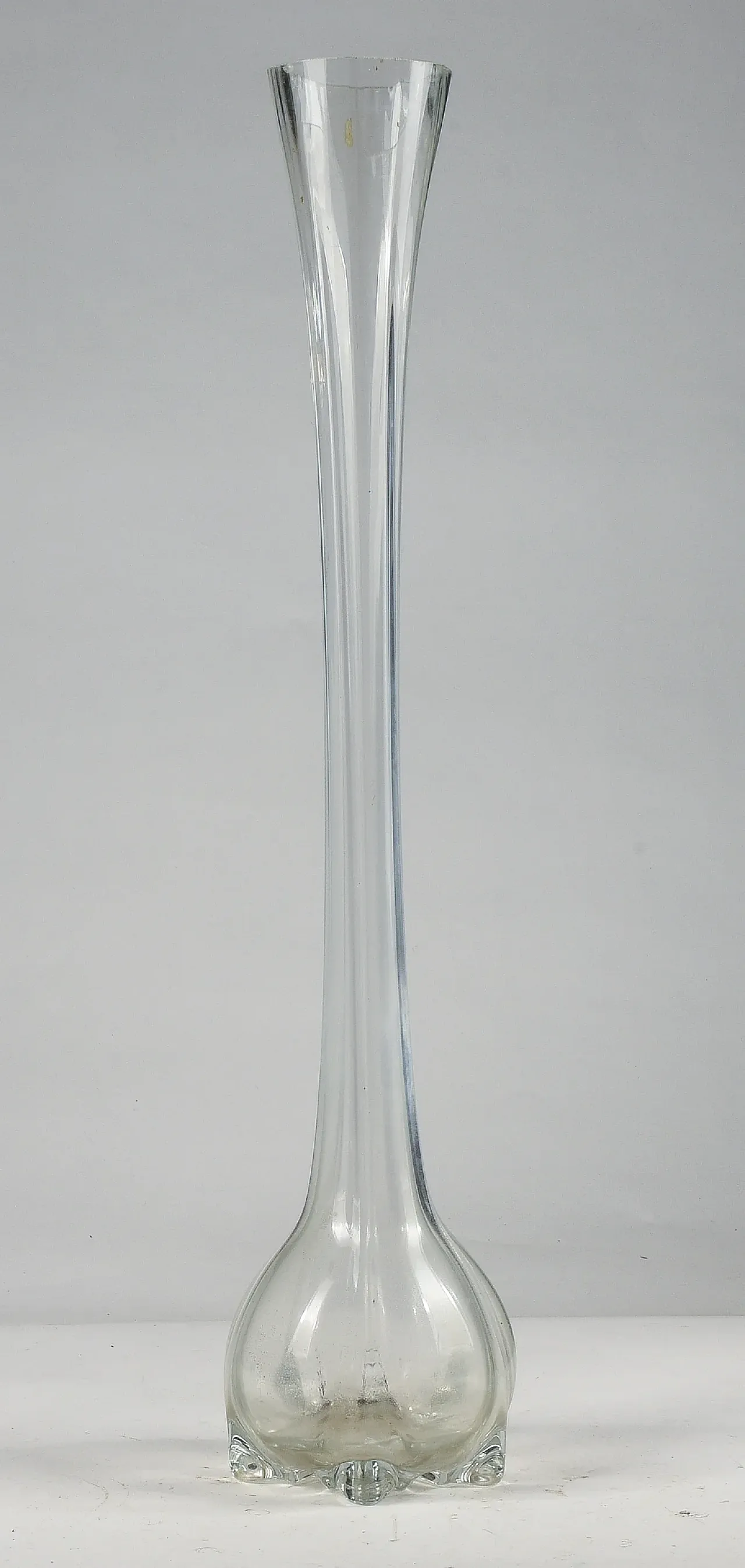 Beveled and cylindrical glass vase by Lazzar and C Vetrelco, 1960s 4