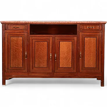 4-door sideboard and living room with marble top, early 20th century