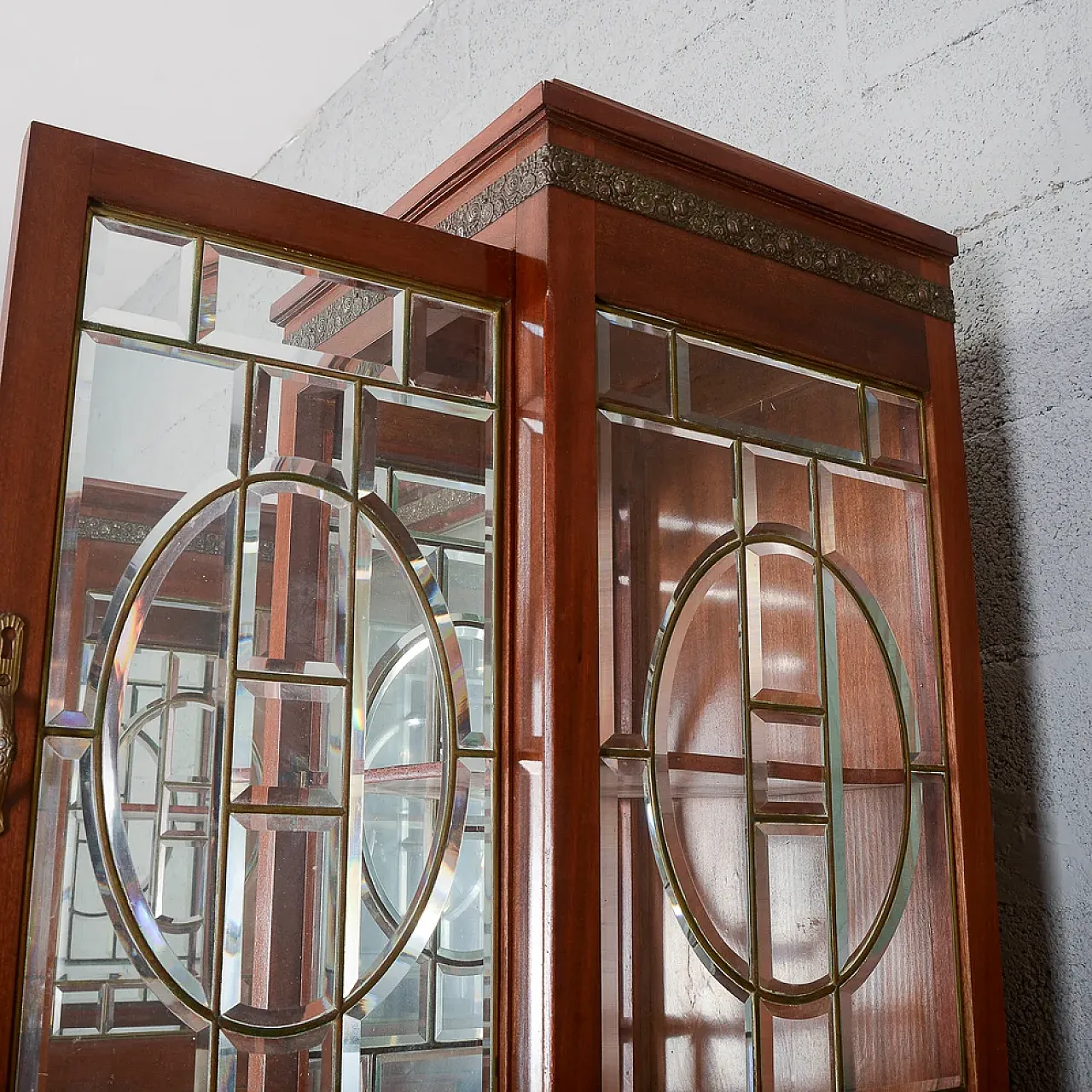 2-body sideboard with mirror and 2 drawers, early 20th century 5