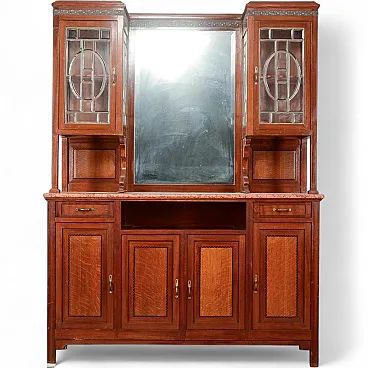 2-body sideboard with mirror and 2 drawers, early 20th century
