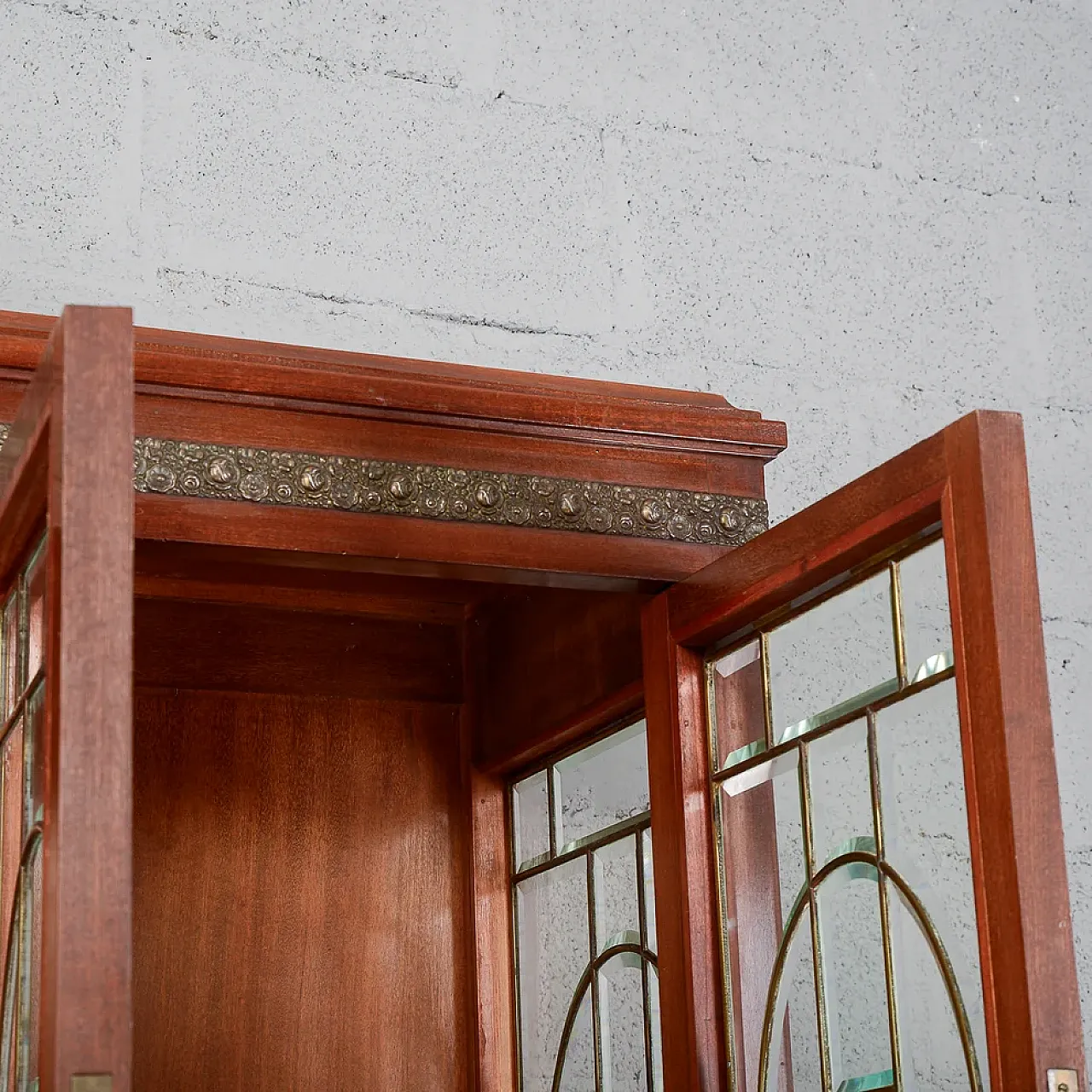 Two-body sideboard, marble display and top, 20th century 12