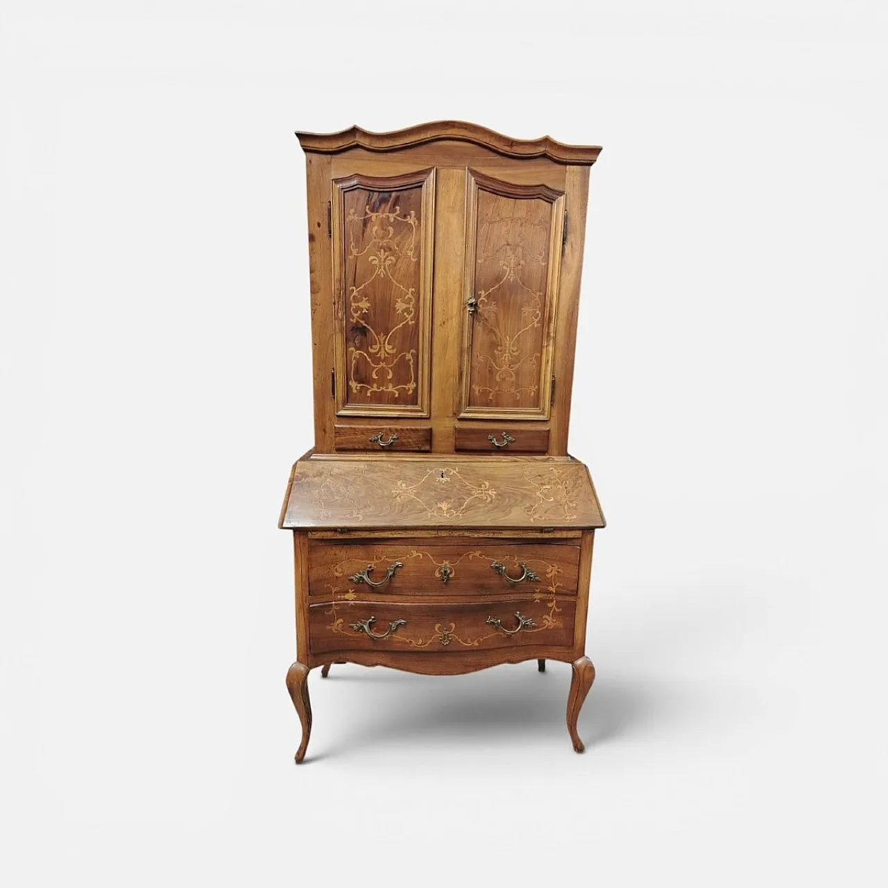 Louis XV style solid wood trumeau cabinet, early 20th century 12