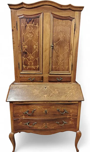 Louis XV style solid wood trumeau cabinet, early 20th century