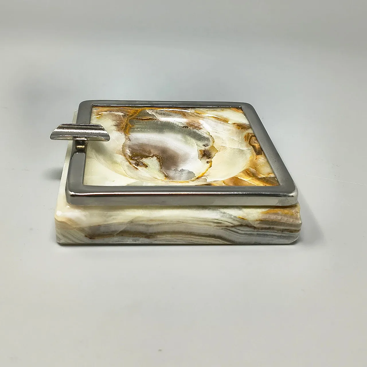 Onyx smoking set with table lighter and ashtray, 1960s 6