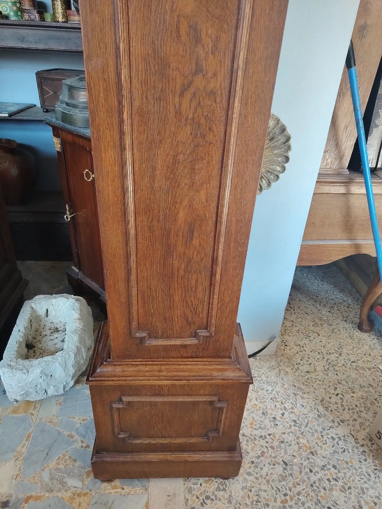 Oak pendulum clock, 19th century 4